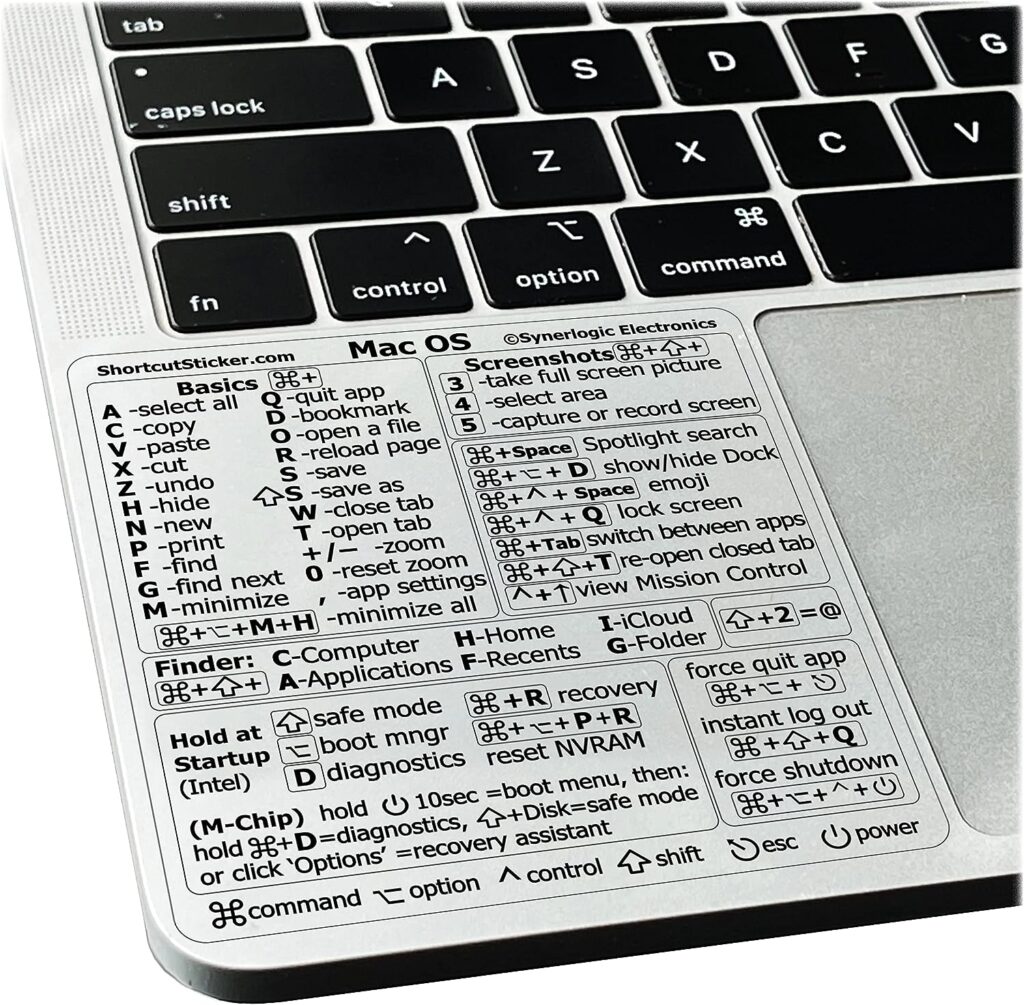 Dominate Your Mac SYNERLOGIC Keyboard Shortcuts sticker Power Review